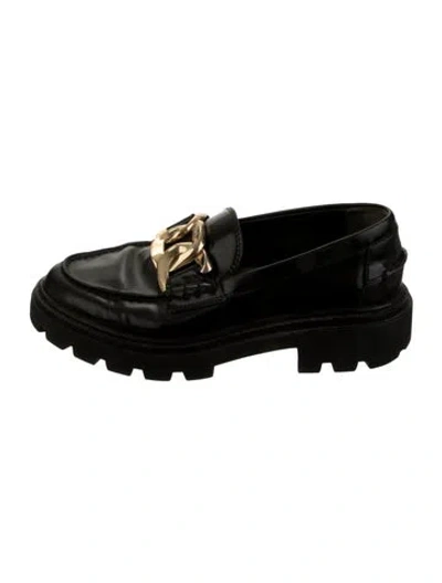 Pre-owned Tod's Leather Loafers In Black