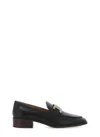 Tod's Leather Loafers In Black