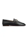 Tod's Leather Loafers In Black