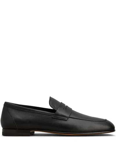 Tod's Leather Loafers In Black