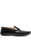 Tod's Leather Loafers In Black