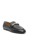 Tod's Leather Loafers In Black