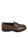 Tod's Leather Loafers In Black