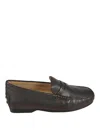 Tod's Leather Loafers In Black