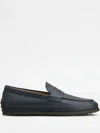 Tod's Leather Loafers In Blue
