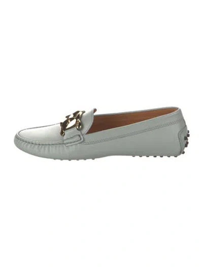 Pre-owned Tod's Leather Loafers In Blue