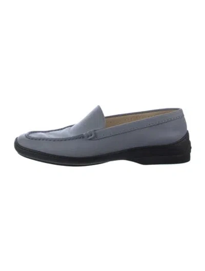 Pre-owned Tod's Leather Loafers In Blue