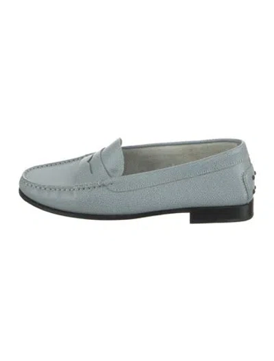 Pre-owned Tod's Leather Loafers In Blue