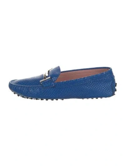 Pre-owned Tod's Leather Loafers In Blue