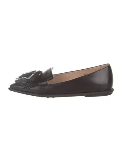 Pre-owned Tod's Leather Loafers In Blue