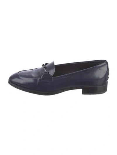 Pre-owned Tod's Leather Loafers In Blue