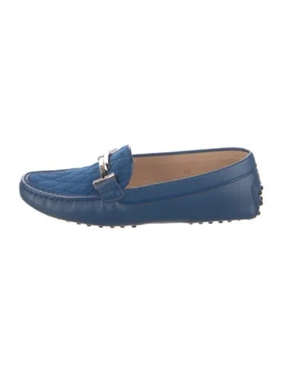 Pre-owned Tod's Leather Loafers In Blue