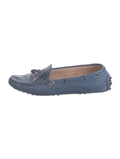 Pre-owned Tod's Leather Loafers In Blue