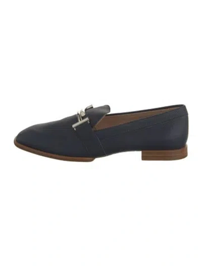 Pre-owned Tod's Leather Loafers In Blue