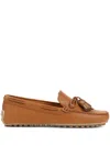 Tod's 10mm Napa Leather Loafers In Brown