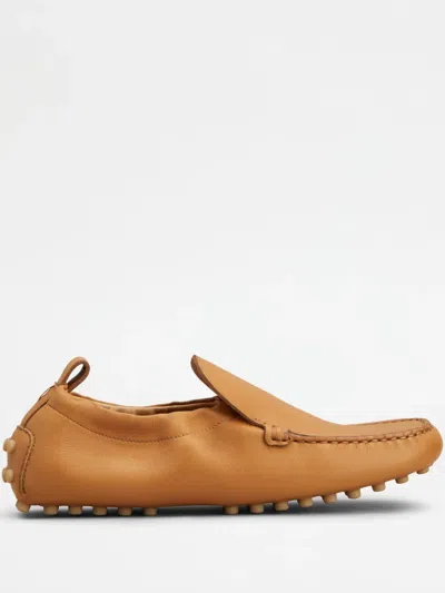Tod's Leather Loafers In Brown