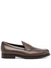 Tod's Leather Loafers In Brown