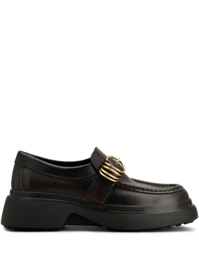 Tod's Leather Loafers In Brown