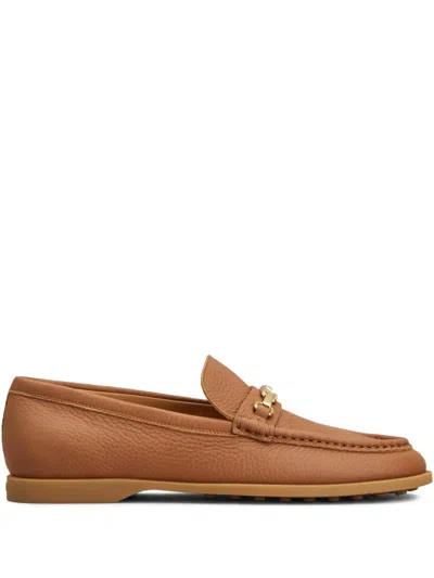 Tod's Slip-on Flat Loafers In Animal Print