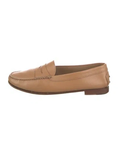 Pre-owned Tod's Leather Loafers In Brown