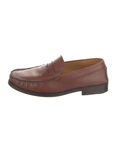 Pre-owned Tod's Leather Loafers In Brown