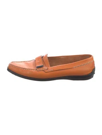 Pre-owned Tod's Leather Loafers In Brown