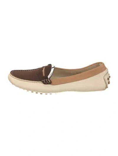 Pre-owned Tod's Leather Loafers In Brown