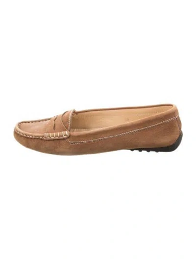 Pre-owned Tod's Leather Loafers In Brown