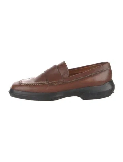 Pre-owned Tod's Leather Loafers In Brown