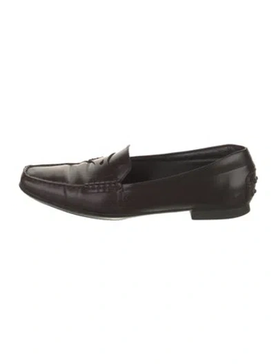 Pre-owned Tod's Leather Loafers In Brown
