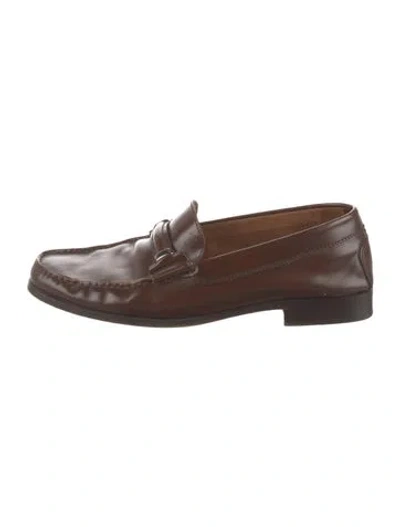 Pre-owned Tod's Leather Loafers In Brown