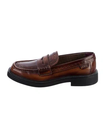 Pre-owned Tod's Leather Loafers In Brown