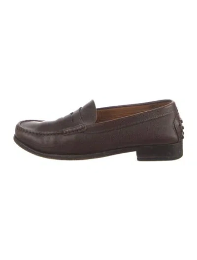 Pre-owned Tod's Leather Loafers In Brown