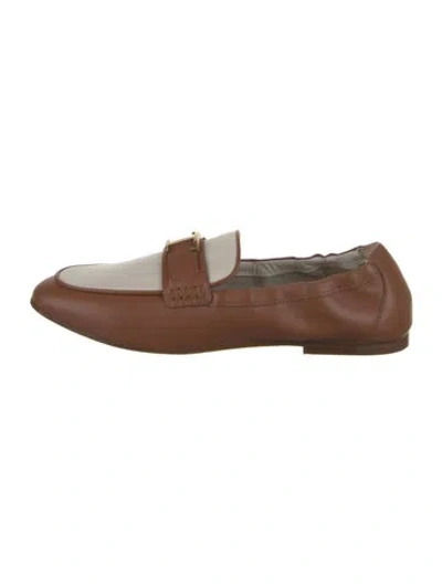 Pre-owned Tod's Leather Loafers In Brown