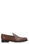 Tod's Loafers In Brown Antique-effect Leather In Brown