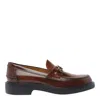 Tod's Moccasin Shoes With Decorative Emblem And Rubber Sole In Brown