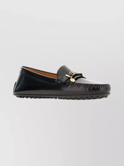 TOD'S LEATHER LOAFERS FEATURING GOLD-TONE HARDWARE