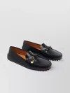 Tod's Leather Loafers Gold Hardware Buckle Detail