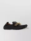 Tod's Leather Loafers Gold-tone Detail In Brown