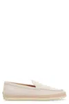 Tod's Leather Rope-trimmed-sole Loafers In Multi