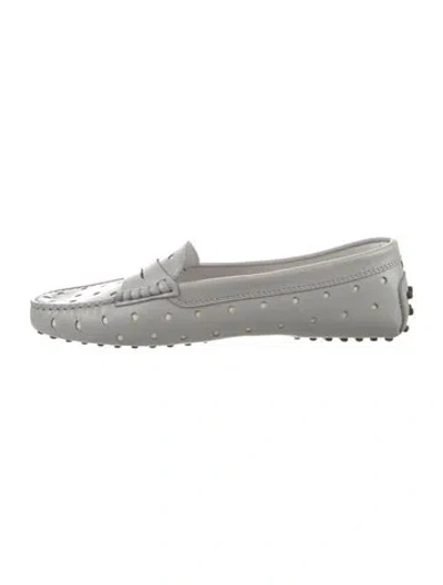 Pre-owned Tod's Leather Loafers In Gray