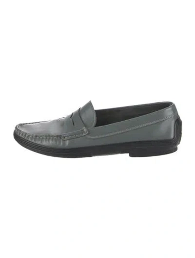 Pre-owned Tod's Leather Loafers In Green