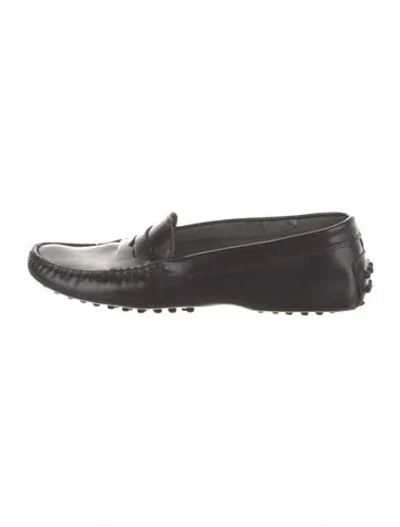 Pre-owned Tod's Leather Loafers In Green