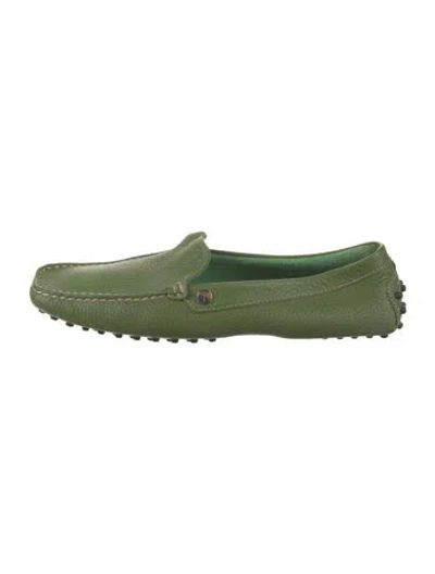 Pre-owned Tod's Leather Loafers In Green