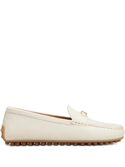 Tod's Leather Loafers In Neutral