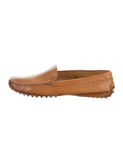Pre-owned Tod's Leather Loafers In Neutral