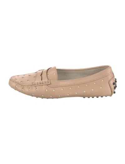 Pre-owned Tod's Leather Loafers In Neutral