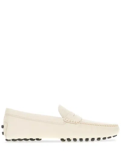 Tod's Leather Loafers In Neutrals