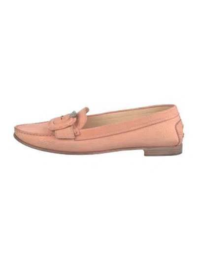 Pre-owned Tod's Leather Loafers In Neutrals