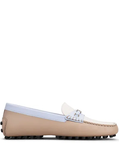 Tod's Leather Loafers In Neutrals